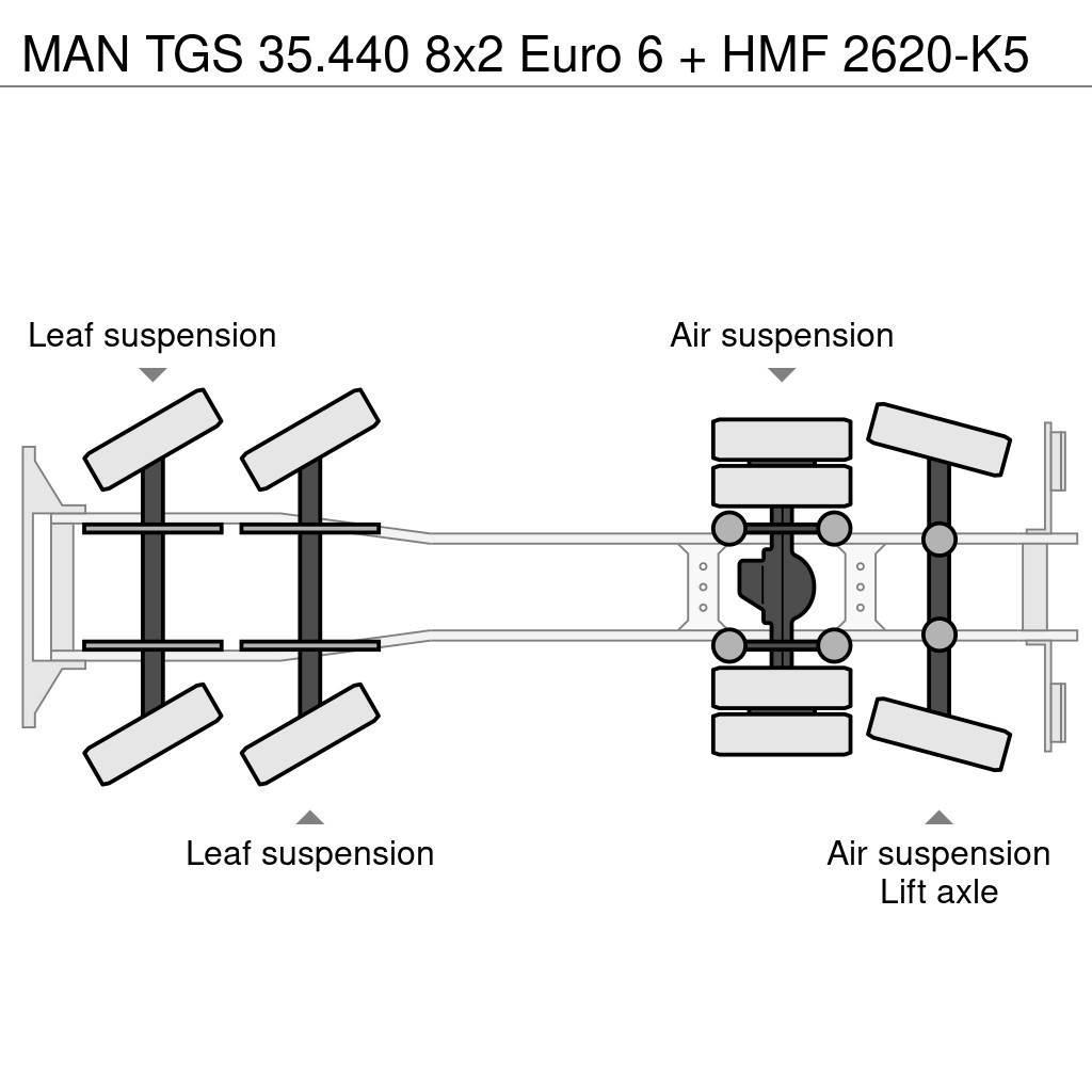 MAN TGS 35.440 8x2 Euro 6 + HMF 2620-K5 Kranen voor alle terreinen