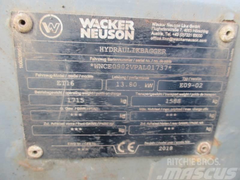 Wacker Neuson ET16 Minigraafmachines < 7t