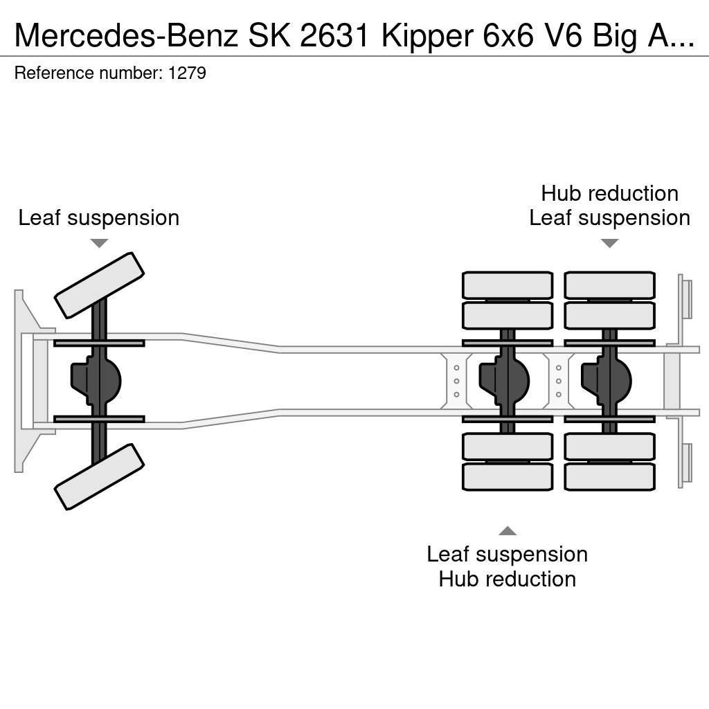 Mercedes-Benz SK 2631 Kipper 6x6 V6 Big Axle's Auxilery Top Cond Kipper