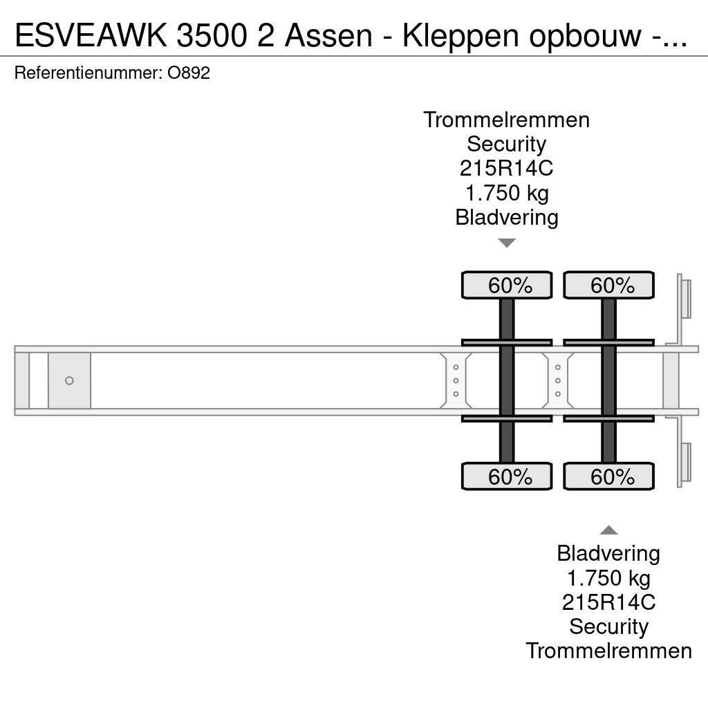 Esve AWK 3500 2 Assen - Kleppen opbouw - FietsVervoer - Gesloten opleggers