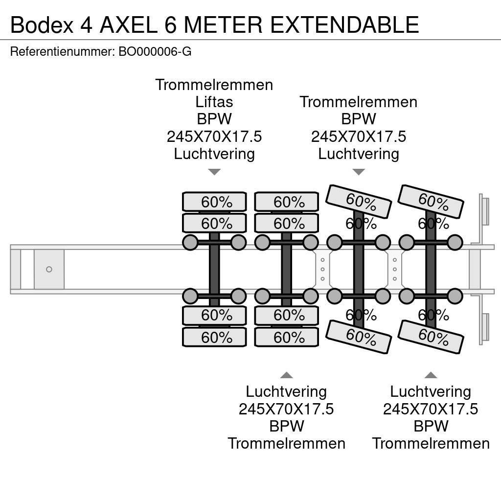 Bodex 4 AXEL 6 METER EXTENDABLE Diepladers