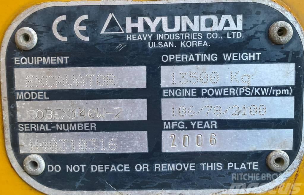 Hyundai Robex 140 W7 Wielgraafmachines