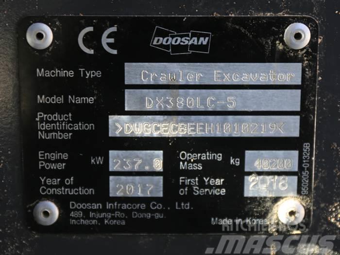 Doosan DX380LC-5 Rupsgraafmachines