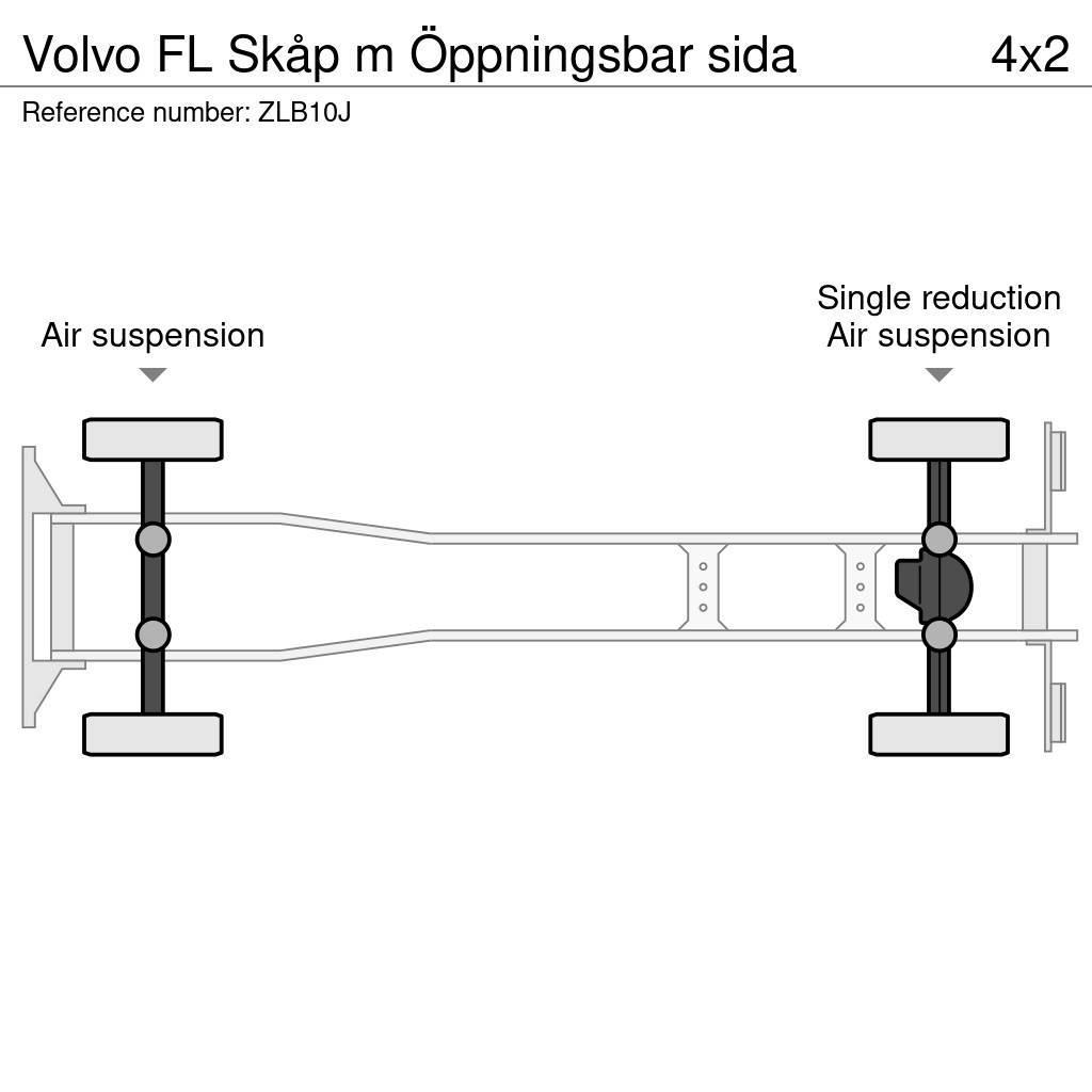 Volvo FL Skåp m Öppningsbar sida Bakwagens met gesloten opbouw