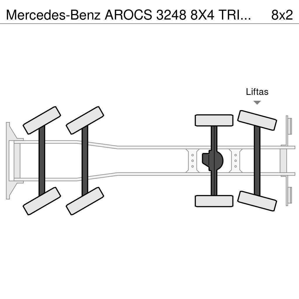 Mercedes-Benz AROCS 3248 8X4 TRIDEM HAAKSYSTEEM + FASSI F365RA K Vrachtwagen met containersysteem