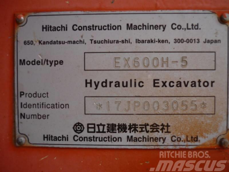 Hitachi EX 600 H-5 Rupsgraafmachines