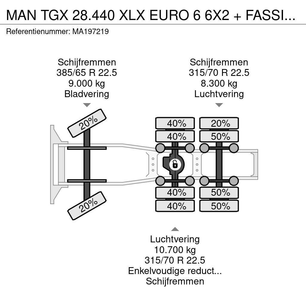 MAN TGX 28.440 XLX EURO 6 6X2 + FASSI F365 + FLYJIB + Trekkers