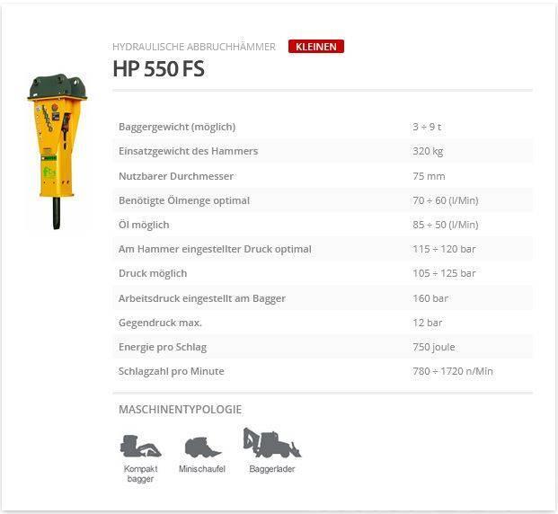 Indeco HP 550 FS Hamers en brekers