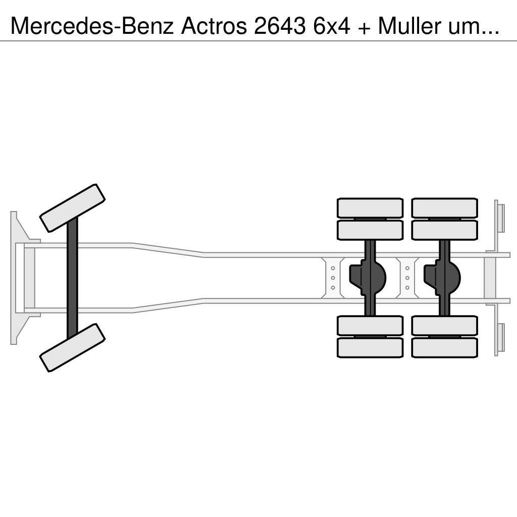 Mercedes-Benz Actros 2643 6x4 + Muller umwelttechniek aufbau Kolkenzuigers