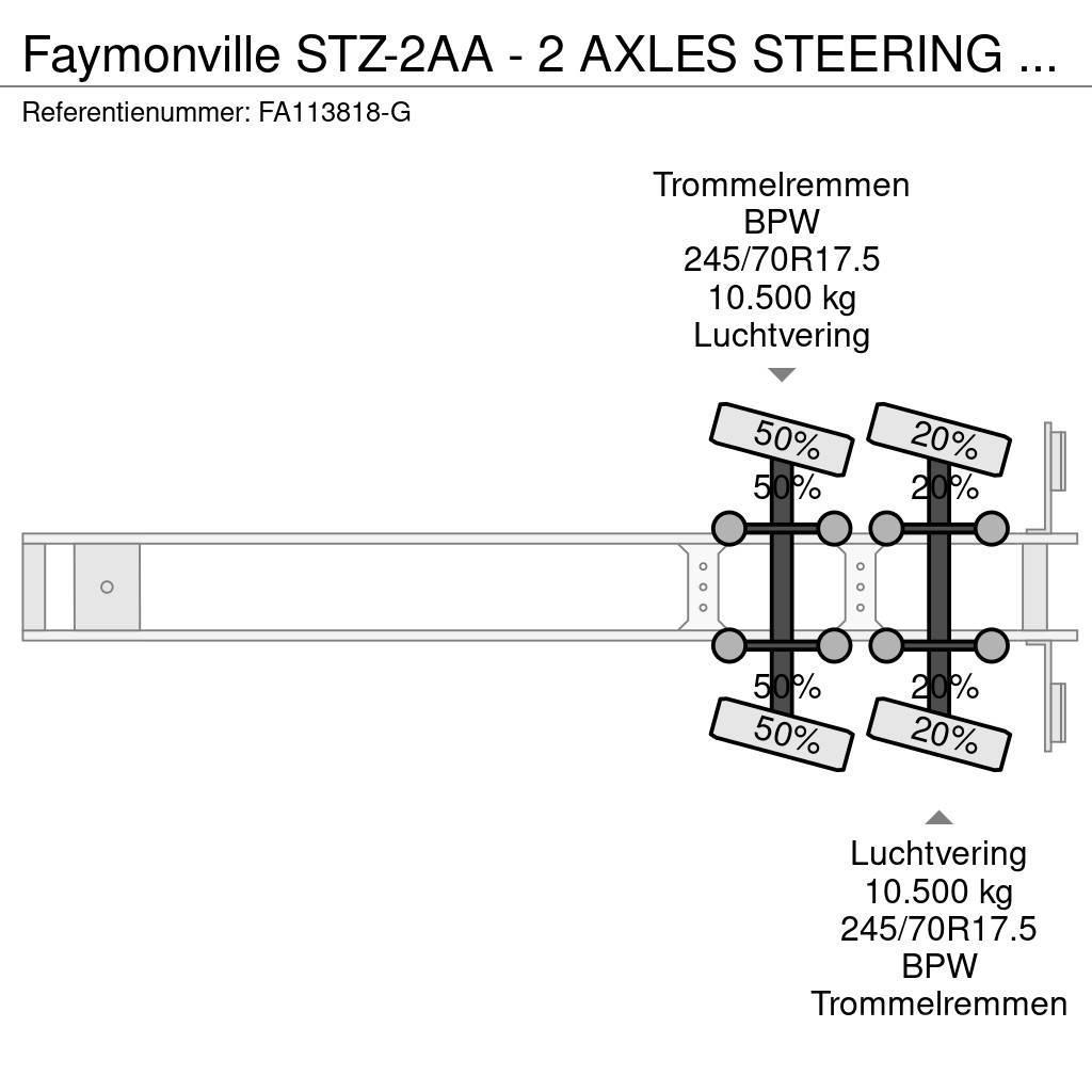 Faymonville STZ-2AA - 2 AXLES STEERING - BED: 7,40 + 3,55 METE Diepladers