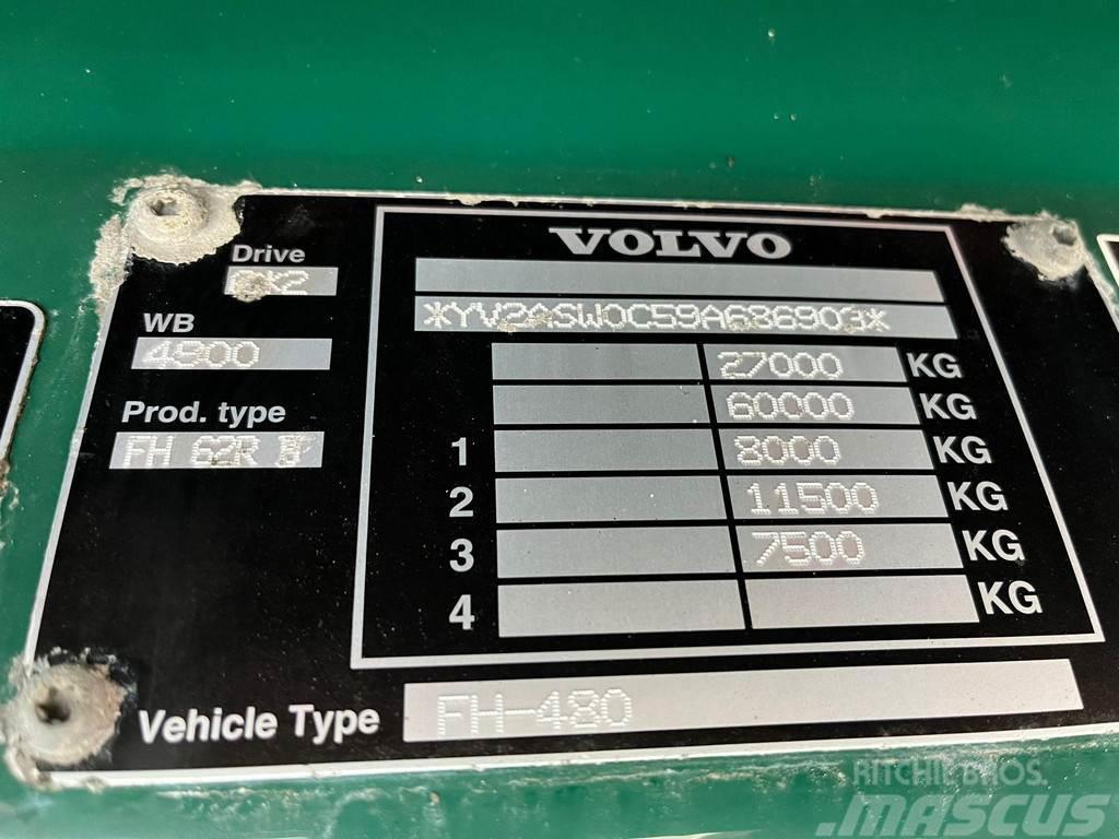 Volvo FH 480 6x2*4 HMF 2420 K5 / PLATFORM L=7116 mm / HY Vlakke laadvloer met kraan
