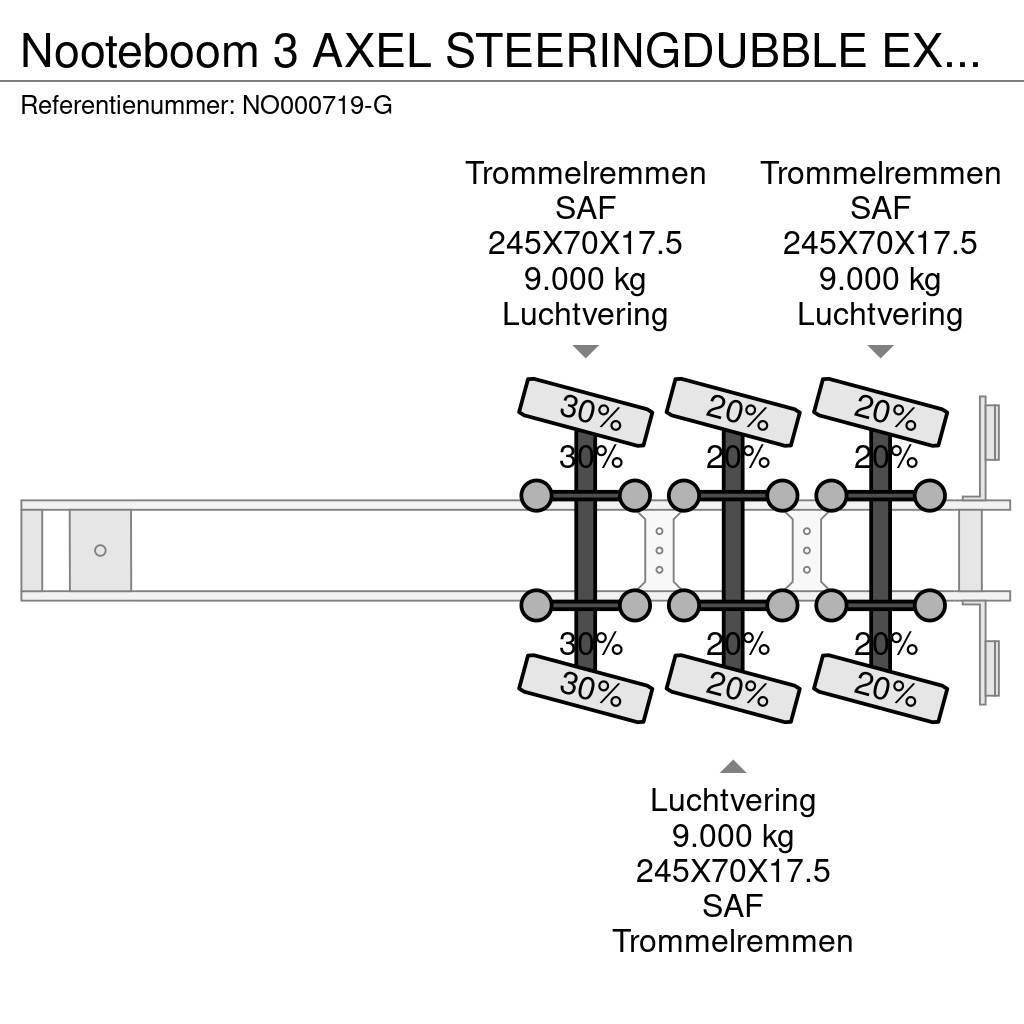 Nooteboom 3 AXEL STEERINGDUBBLE EXTENDABLE 2 X 5,5 METER Diepladers