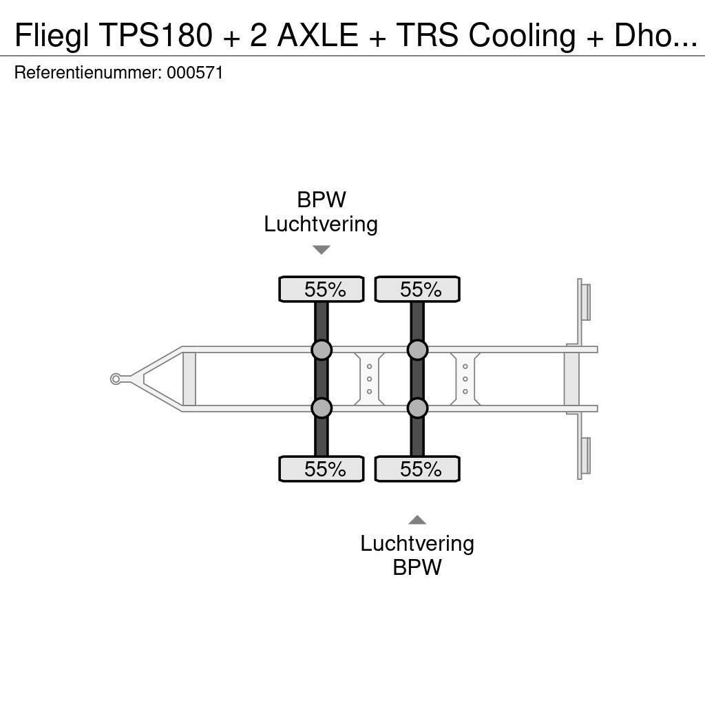 Fliegl TPS180 + 2 AXLE + TRS Cooling + Dhollandia Lift Koel-vries trailer
