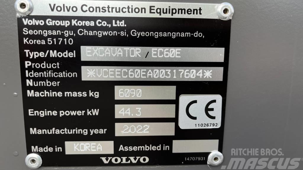 Volvo EC60E Minigraafmachines < 7t