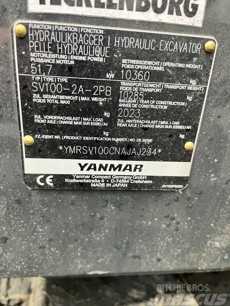 Yanmar SV100-2A 2PB Verstellausleger Powertilt HS08 Midigraafmachines 7t - 12t