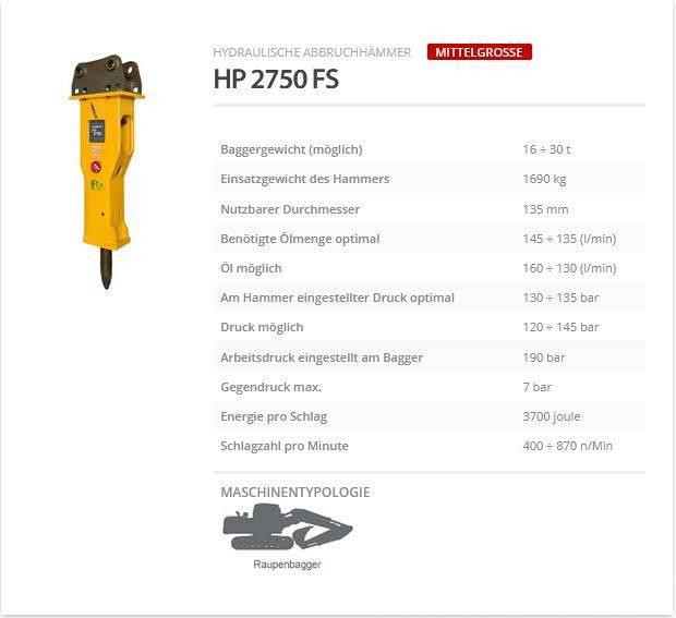Indeco HP 2750 FS Hamers en brekers
