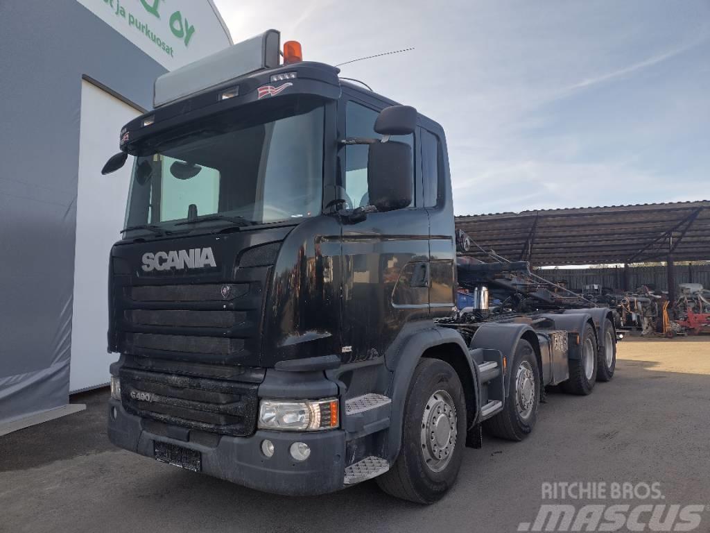 Scania R490 8x4 vaijerilaite,Euro6 Containertrucks met kabelsysteem