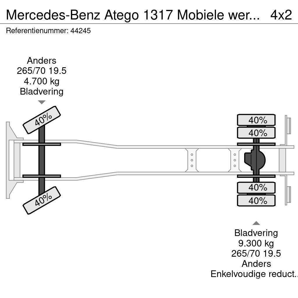 Mercedes-Benz Atego 1317 Mobiele werkplaats + ROM zuigtank Bakwagens met gesloten opbouw