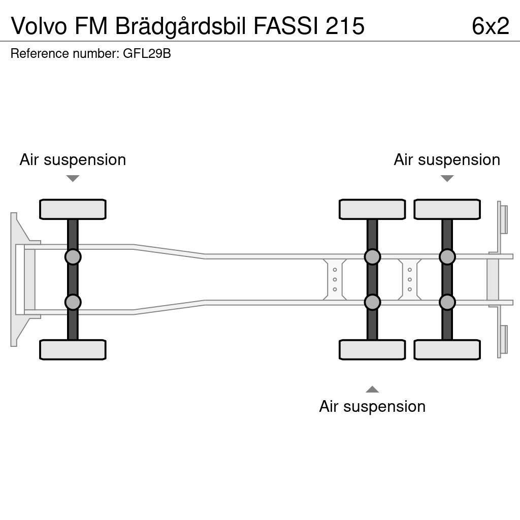 Volvo FM Brädgårdsbil FASSI 215 Platte bakwagens
