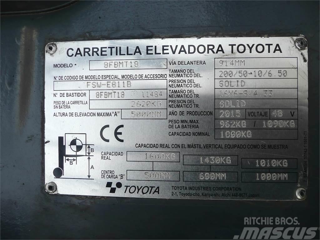 Toyota 8FBMT18 Elektrische heftrucks