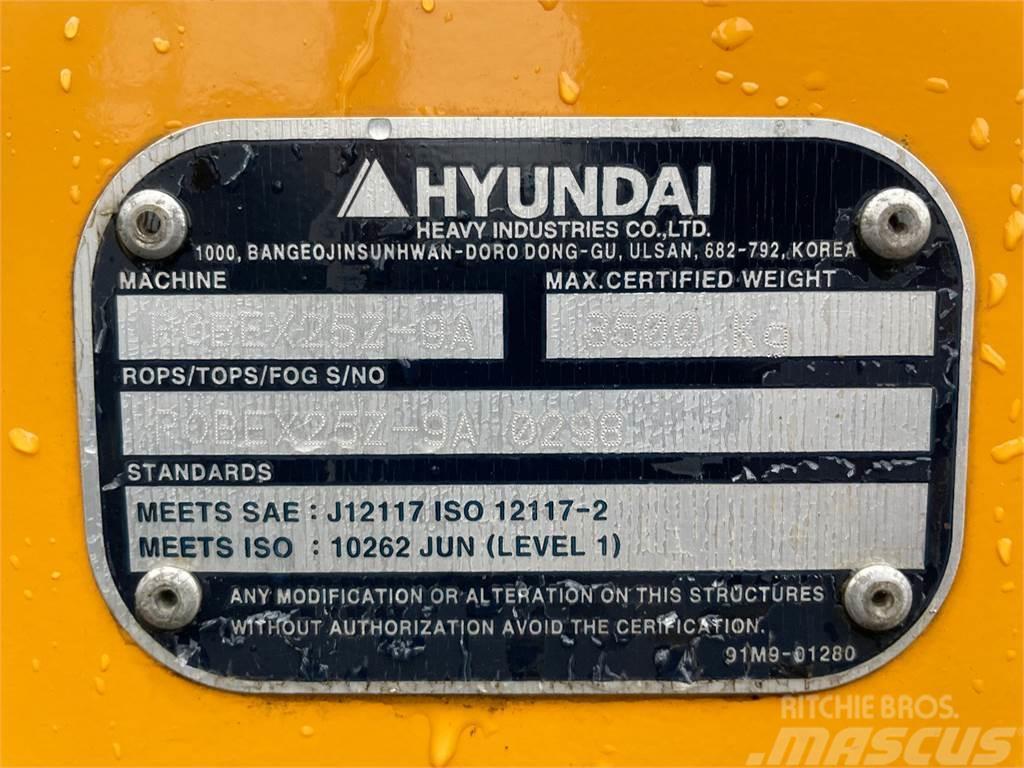 Hyundai 25z-9ak - 2.700 kg. minigraver / 350 Timer / Står  Minigraafmachines < 7t