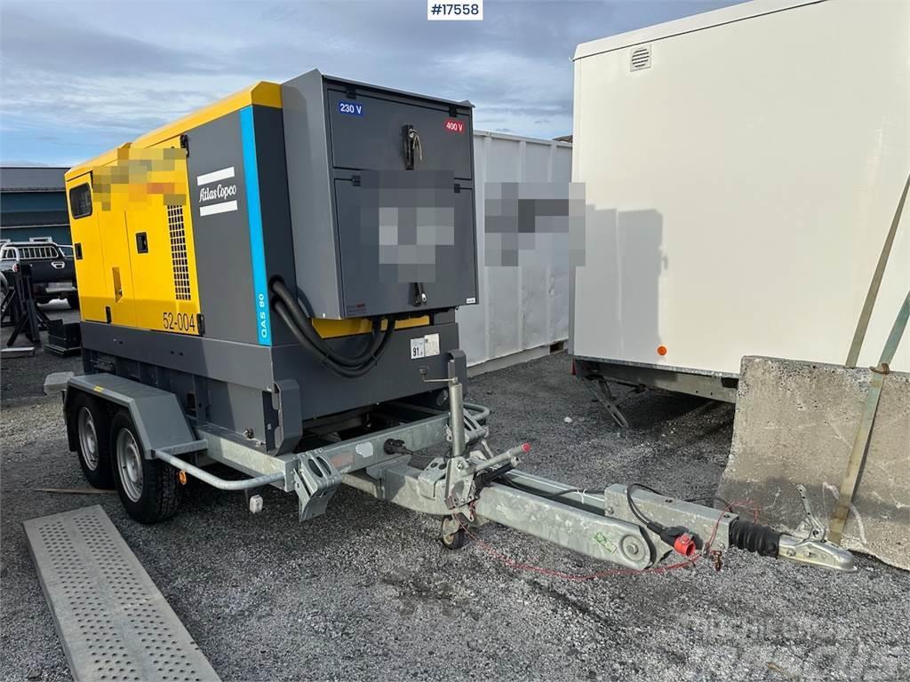 Atlas Copco QAS80 diesel generator/aggegate on trailer Overige componenten