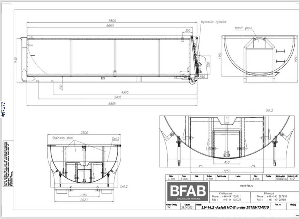  BFAB Asphalt tub on hook frame Overige componenten