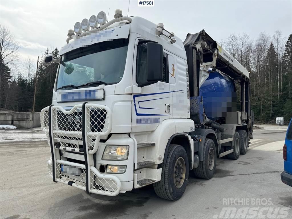 MAN TGS 35.540 8x4 concrete truck with band WATCH VIDE Betonmixers en pompen