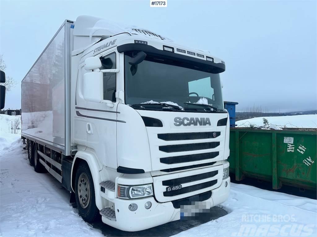 Scania G450 6x2 Box truck w/ fridge/freezer unit. Bakwagens met gesloten opbouw