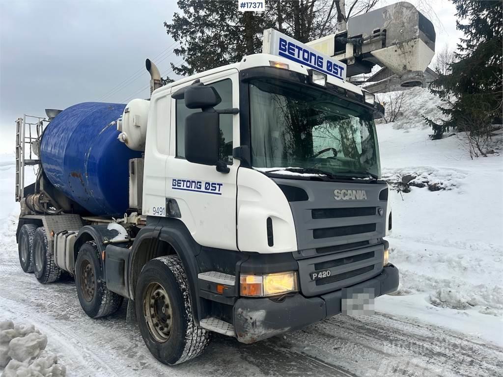 Scania P420 Band truck w/ 16 meter band and 8m3 Drum. Betonmixers en pompen