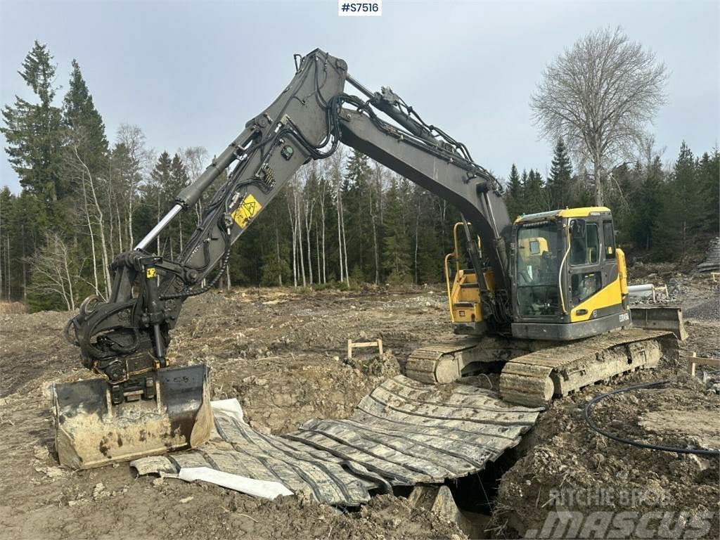 Volvo ECR145DL Crawler excavator with rotor and buckets Rupsgraafmachines