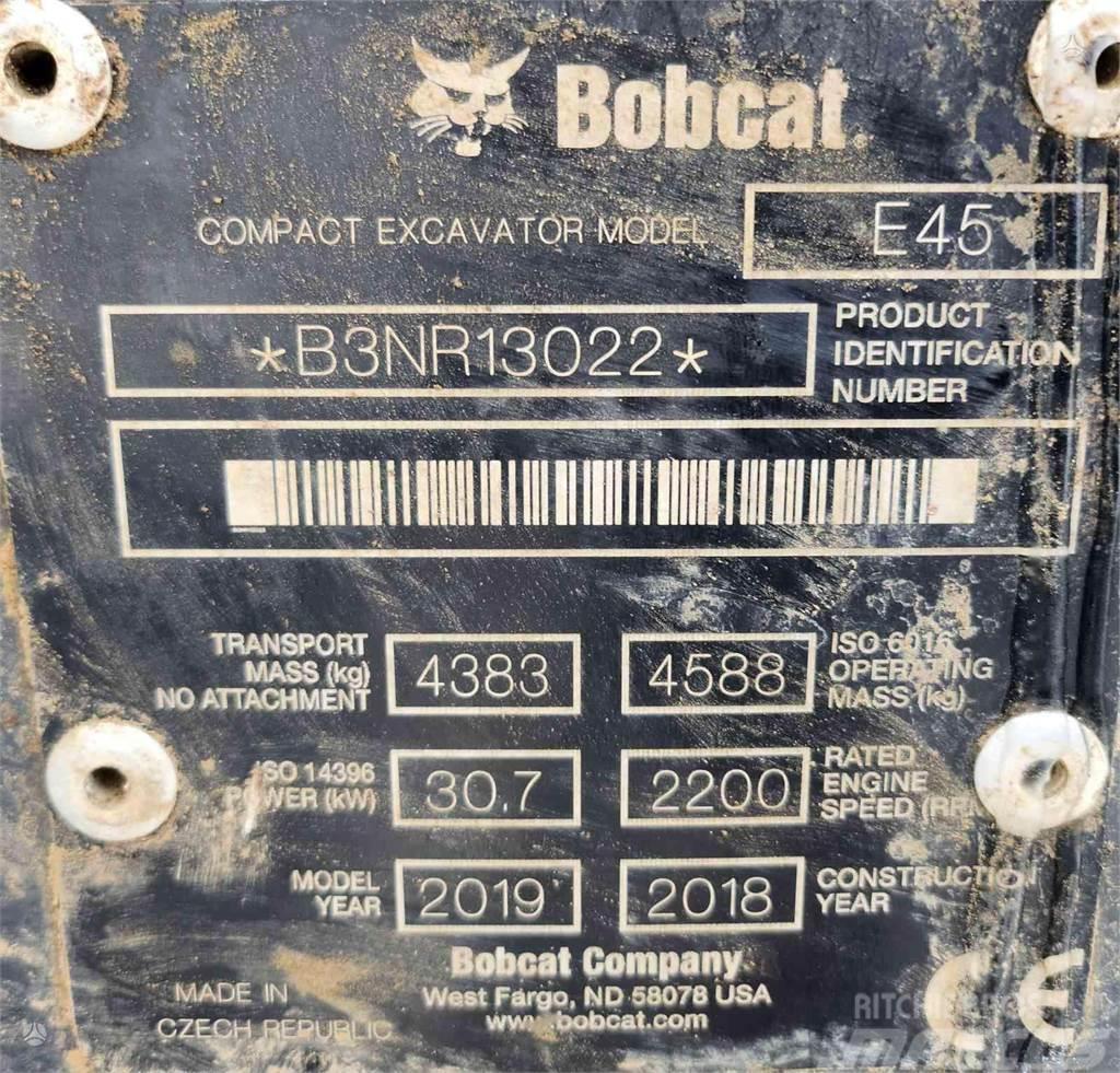 Bobcat E45 + 3 Buckets Rupsgraafmachines