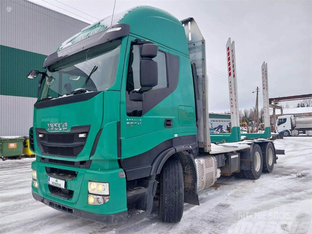 Iveco STRALIS 560 6x4 Hout-Bakwagens