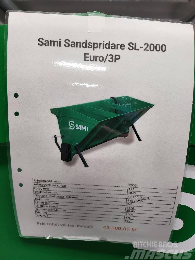 Sami Sandspridare SL 2000 euro / 3p  sms trima DEMO Zand- en zoutstrooimachines