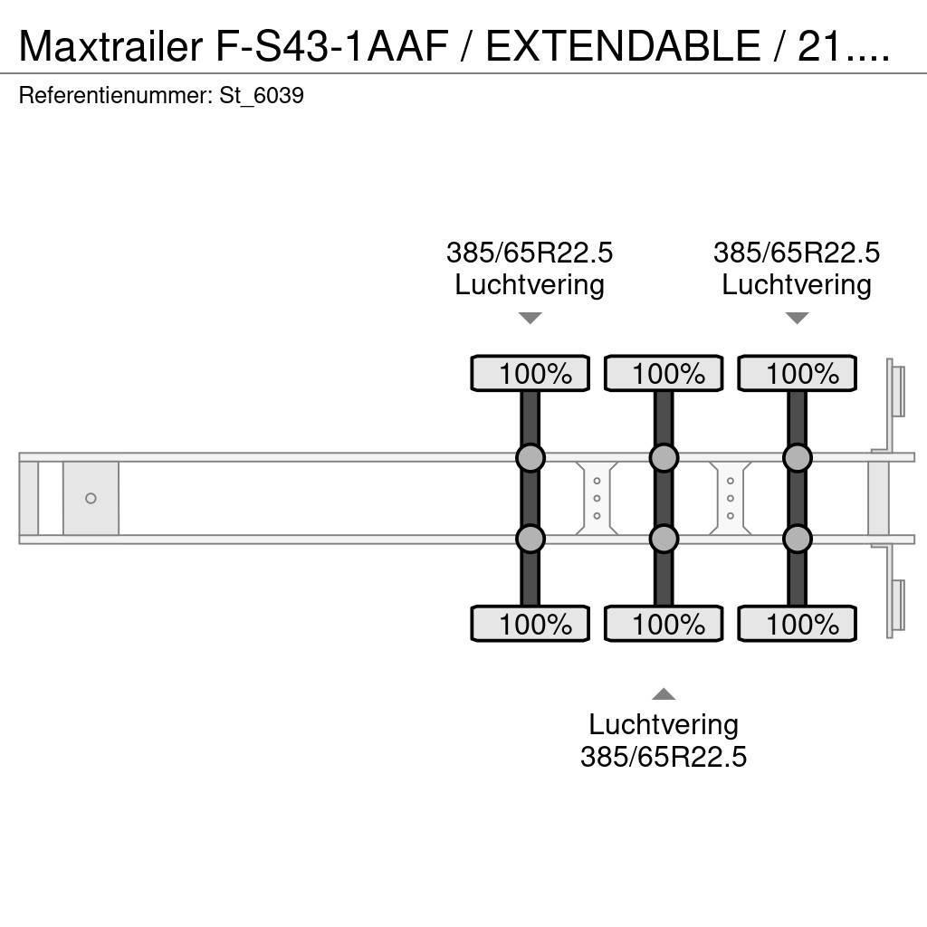 MAX Trailer F-S43-1AAF / EXTENDABLE / 21.10 mtr / TE KOOP - TE Overige opleggers