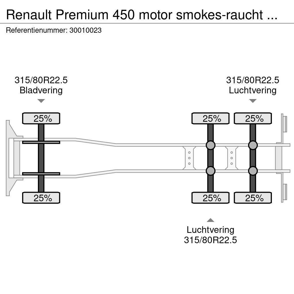Renault Premium 450 motor smokes-raucht PROBLEM Chassis met cabine