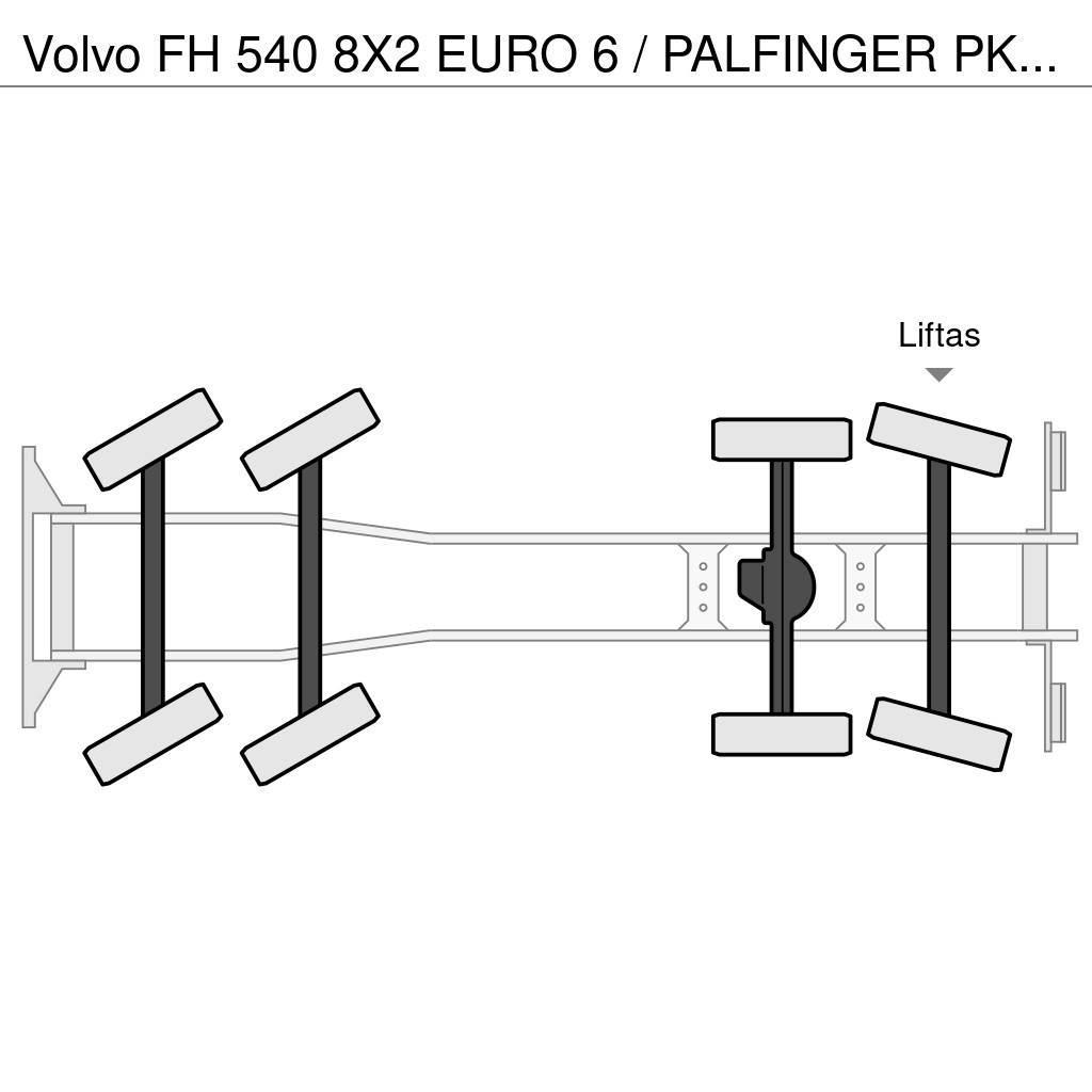 Volvo FH 540 8X2 EURO 6 / PALFINGER PK 92002 KRAAN + FLY Platte bakwagens