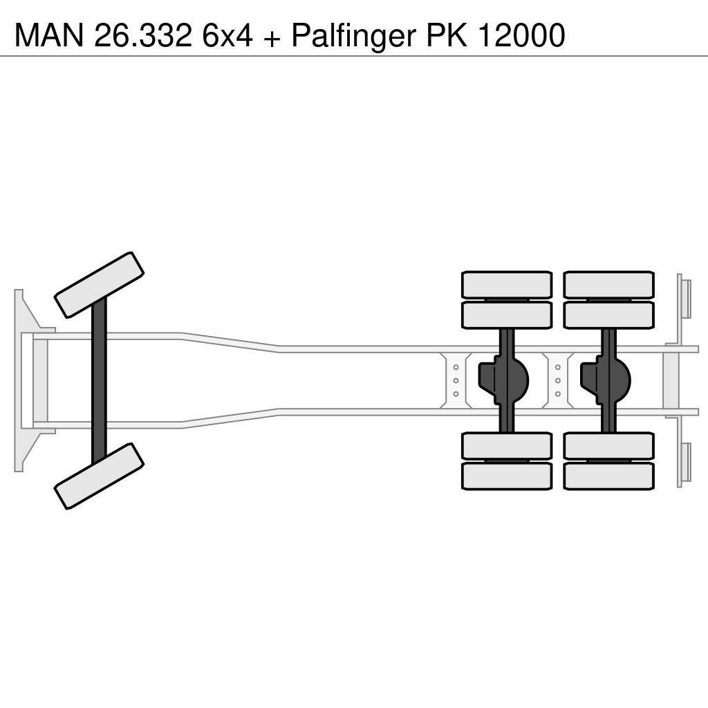 MAN 26.332 6x4 + Palfinger PK 12000 Kranen voor alle terreinen