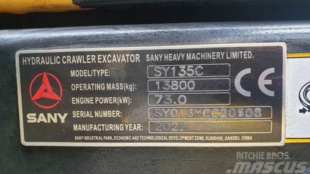 Sany SY135C Rupsgraafmachines