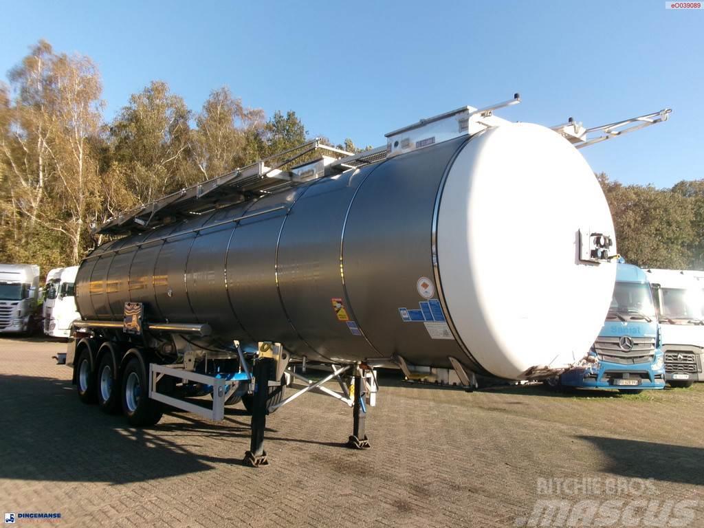 Feldbinder Chemical tank inox 37.5 m3 / 1 comp Tankopleggers