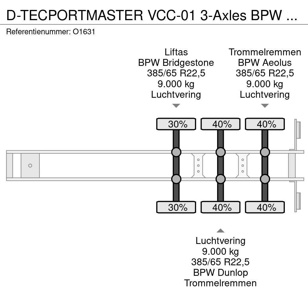 D-tec PORTMASTER VCC-01 3-Axles BPW - Drumbrakes - Lift- Containerchassis