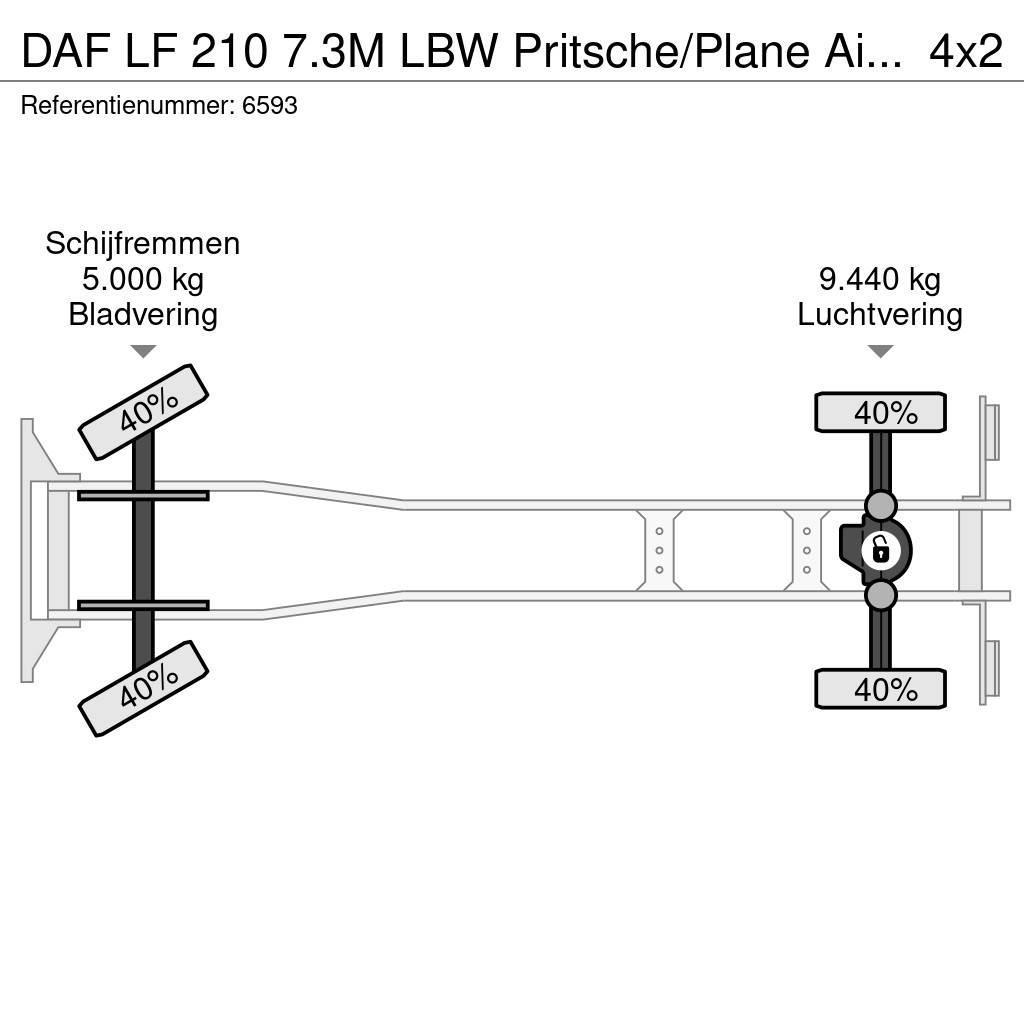 DAF LF 210 7.3M LBW Pritsche/Plane Airco ACC NL Truck Schuifzeilopbouw