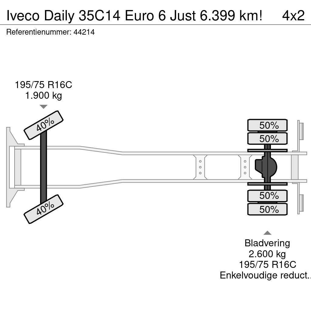 Iveco Daily 35C14 Euro 6 Just 6.399 km! Bakwagens met gesloten opbouw