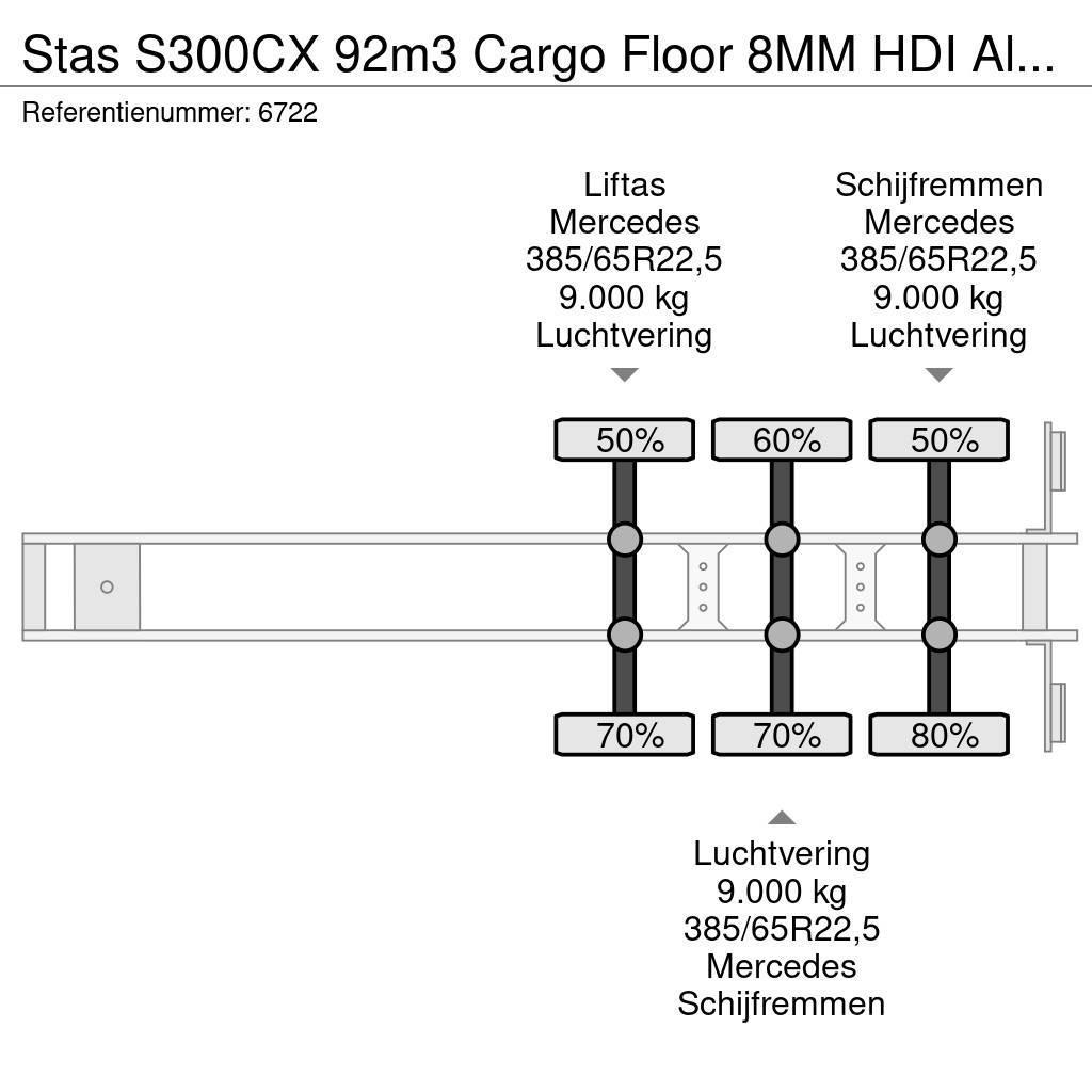 Stas S300CX 92m3 Cargo Floor 8MM HDI Alcoa's Liftachse Schuifvloeropleggers