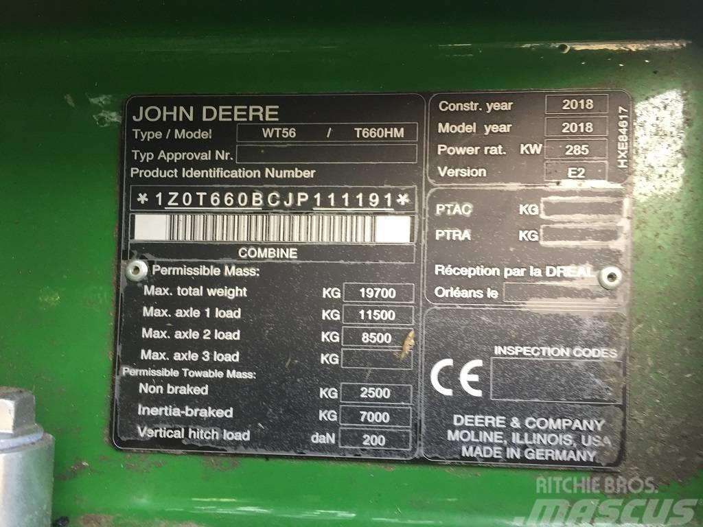 John Deere T 660 Maaidorsmachines