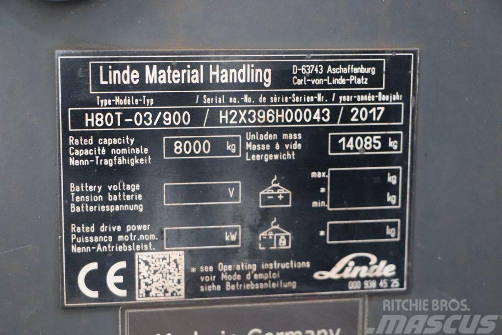 Linde H80T-03/900 LPG heftrucks