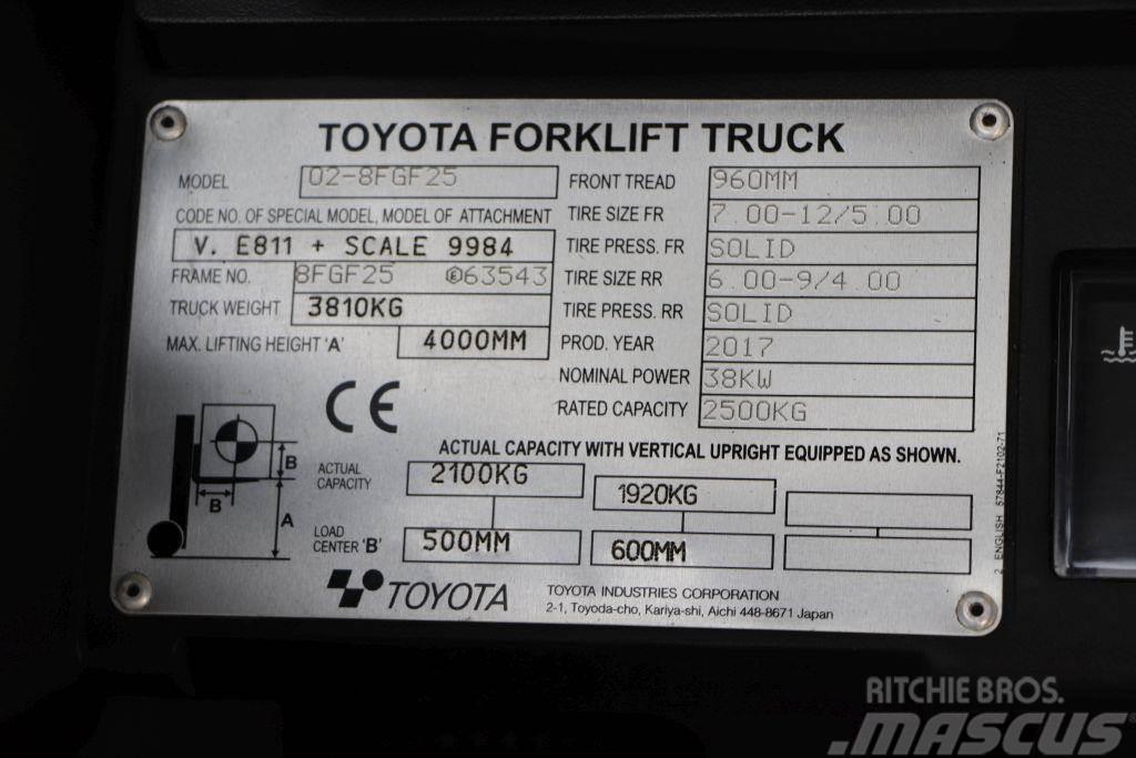 Toyota 02-8FGF25 LPG heftrucks