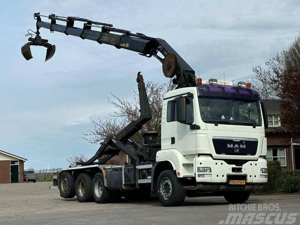 MAN TGS 35.400 8X4 !!TRIPLE!! 24tm KRAAN/HAAKARM!!RADI Vrachtwagen met containersysteem