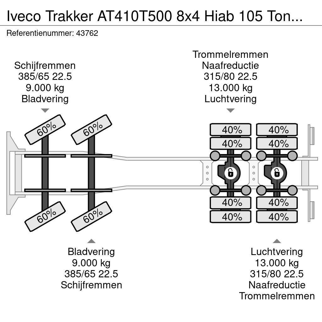 Iveco Trakker AT410T500 8x4 Hiab 105 Tonmeter laadkraan Kranen voor alle terreinen