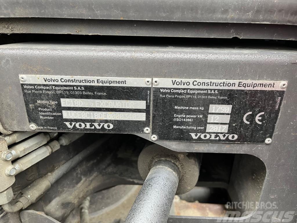 Volvo ECR 18 D Minigraafmachines < 7t